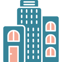 Building tower office residence real estate structure house apartment hostel  Icon