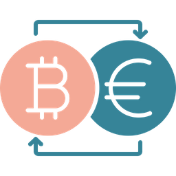 Trocador de moeda Bitcoin  Ícone