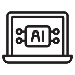 Artificial intelligence laptop  Icon