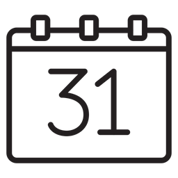 31 Date Calendar  Icon