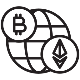 Bitcoin and ethereum network  Icon