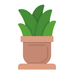 Bird On Flower Pot  Icon