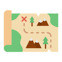 Map Treasure Location Icon
