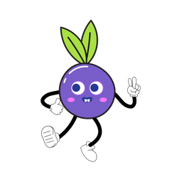 Mascote De Mirtilo Personagem De Fruta Arte De Ilustracao Ícone