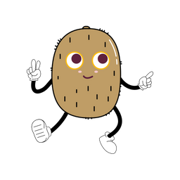 Mascote Kiwi Personagem De Fruta Arte De Ilustracao Ícone