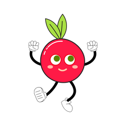 Mascote De Cranberries Personagem De Fruta Arte De Ilustracao Ícone