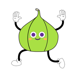 Mascote De Figo Personagem De Fruta Arte De Ilustracao Ícone