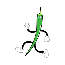 Mascote De Pimentao Verde Personagem Vegetal Arte De Ilustracao Ícone