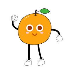 Mascote Laranja Personagem De Fruta Arte De Ilustracao Ícone