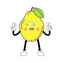 Mascote De Marmelo Personagem De Fruta Arte De Ilustracao Ícone