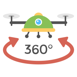 360 degree Drone  Icon