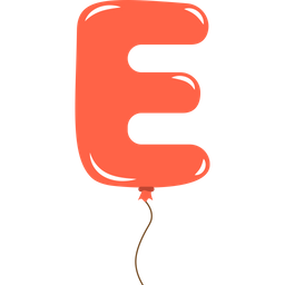 Balloon Letter E  Icon