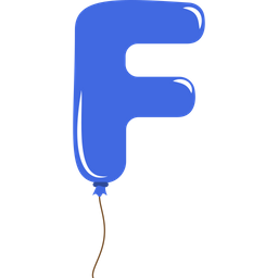 Balloon Letter F  Icon