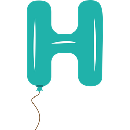 Balloon Letter H  Icon