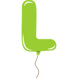 Balloon Letter L  Icon