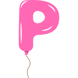 Balloon Letter P  Icon