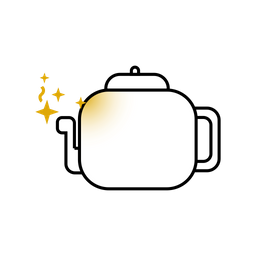 Tea teapot icon over white background, line style, vector illustration  Icon