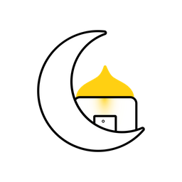 Mosque and crescent moon  Icon