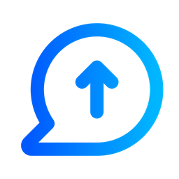 Seta de bolha de bate-papo para cima  Ícone