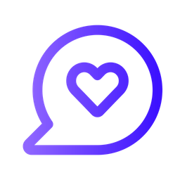 Chat Bubble Heart  Icon