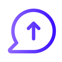 Seta de bolha de bate-papo para cima  Ícone