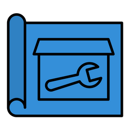 Construction Blueprint  Icon