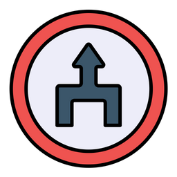 Converging Road  Icon