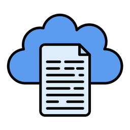 Cloud Document  Icon