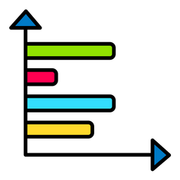 Horizontal Bar Chart  Icon