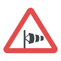 Crosswind Sign  Icon