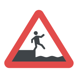 Caution Falling Water  Icon