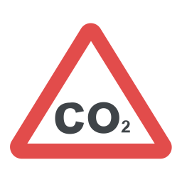 CO2 Warning Sign  Icon