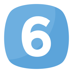 Seis 6 Numero Icono