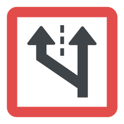 Change Direction Road Sign  Icon