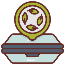 Biodegradable container  Icon