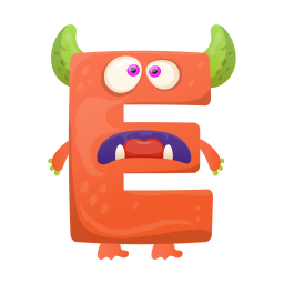 Letter E monster  Icon