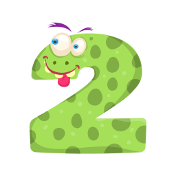 Digit Two Monster  Icon