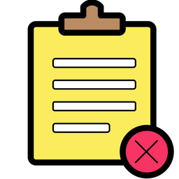 Clipboard With Cross  Icon