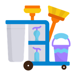 Cleaning cart  Icon