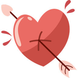 Heart Stabbed With Arrow  Icon