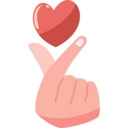 Korean Finger Heart  Icon