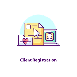 Client registration  Icon