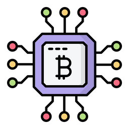 Bitcoin Microchip  Icon