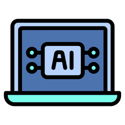 Artificial intelligence laptop  Icon