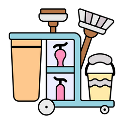 Cleaning cart  Icon