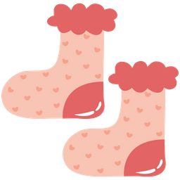 Pink love baby socks  Icon