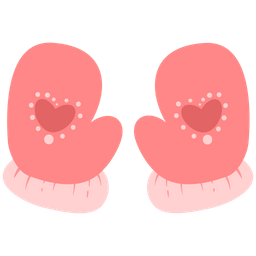 Pink baby hand gloves  Icon