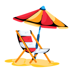 Beach Chaise Beach Chair Beach Accessories Icon