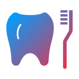 Limpar dente com escova  Ícone