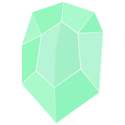 Diamante Verde Mineral Octógono  Ícone